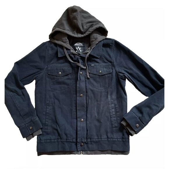 VANS Mens Vintage Y2K AV Edict Van Engelen Hooded Jacket Size Small Black SP EXC